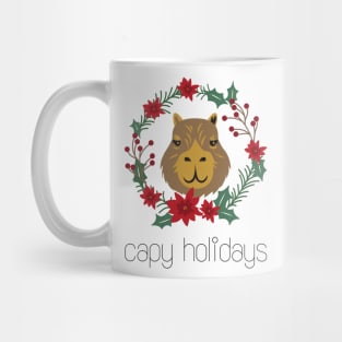 CAPY Holidays, Christmas Capybara illustration Mug